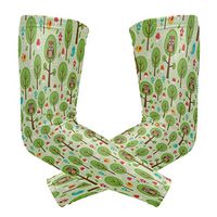 Owl Decal Forest Green Unisex Arm Sleeve,UV Protection Arm Compression Sleeve, Skin Protection Sport Arm Cooler Sleeve for Running Hiking Jogging Motorcycling Climbing Camping