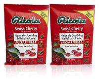 Ricola Sugar Free Swiss Cherry Herbal Cough Suppressant Throat Drops, 45ct Bag (Pack of 2)