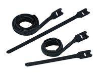 Panduit HLTP3I-X0 Hook and Loop Cable Tie, Plenum Style, 12-Inch Length, Black (10-Pack)