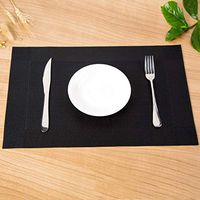 Euone  Table mat, 4PC Home Dining Mat Insulation Washable Family Features Western Mat Table Mat