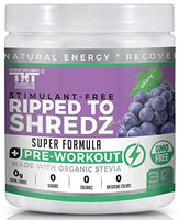 Ripped to Shredz Stimulant and Caffeine Free Preworkout for Men and Women with No Creatine | Electrolytes and Organic Stevia for Clean Energy |