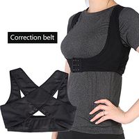 Back Braces Posture Corrector for Women & Men,4Size Elastic Posture Corrector Brace Shoulder Support Adjustable Back Correction Belt(M-Black)