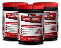 Lean Muscle Diet - German CREATINE Powder - MICRONIZED CREATINE MONOHYDRATE CREAPURE - 500G - 100 Servings - Creatine pre Workout - 3 Cans