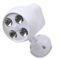 Motion Sensor Light Spotlights, Hann 600 Lumen Motion Detector, IP65 Waterproof Outdoor Lights with Japan-Made Sensor, Battery Operated, Security Lights for Wall, Garden and Driveway (White)