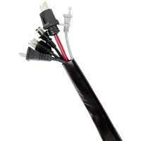 Melca Cable Management Cord Organizer - 72 Inches Long Paintable Sleeve Covers Wire Behind Mount TV, Desk, Computer, PC, or Entertainment System on Wall/Floor. Hider Concealer Cover Wrap