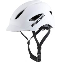 BASE CAMP Adult Bike Helmet with Rear Light for Urban Commuter Adjustable M L Size (21.65 to 24 Inches)