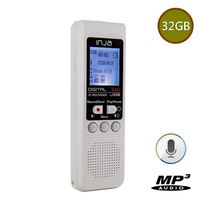 INJATek 32G Voice Recorder, Long Battery Life,Digital Voice Recorder, Professioal 32GB Voice Activated Recordings with MP3 Player, Intelligent Noise Reduction Microphone and LCD Screen(IJ330)
