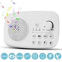 Starsmyy White Noise Machine Portable Sleep 8 Soothing Natural Sounds Therapy, 3 Auto-Off Timer Options for Baby, Adults, Seniors, Insomnia, Office Or Travel, White, K2