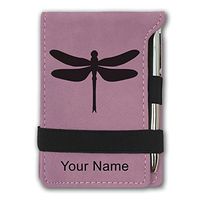 Mini Notepad, Dragonfly, Personalized Engraving Included (Pink)
