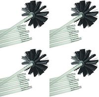 Deflecto Dryer Duct Cleaning Kit, Lint Remover, Extends Up To 12 Feet, Synthetic Brush Head, Use With or Without a Power Drill - 4 Pack