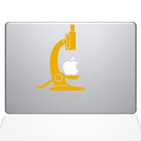 The Decal Guru 1650-MAC-13A-SY Science Microscope Decal Vinyl Sticker, Yellow, 13" MacBook Air