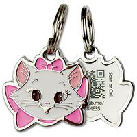 PINMEI Pet ID Tags for Cats and Dogs QR Code Digital Enabled Engraved Cat Tags Powered by PetHub (Lovely Kitty)
