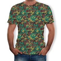 Men's T Shirts Short Sleeve Tops,Summer Crew Neck New Creative 7D Camouflage Printed Funny Shirt Blouse