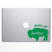 The Decal Guru Gotta Go Buffalo MacBook Decal Vinyl Sticker - 12" MacBook - Green (1072-MAC-12M-LG)