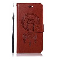 Nasuza Nokia 2.2 Case Shockproof PU Leather Embossed Owl Flip Wallet Phone Cases Book Folio Slim Fit Magnetic Protective Cover TPU Bumper with Stand Card Holder Slots for Nokia 2.2 Brown