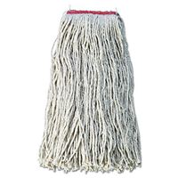 Rubbermaid Commercial F51812WHI Cotton/Synthetic Cut-End Blend Mop Head, 24oz, 1" Band, White (Case of 12)