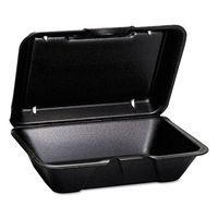 Hinged-Lid Foam Carryout Containers, Deep, 9 1/4x6 1/2x2 7/8, 100/Bag, 2 Bg/Ctn
