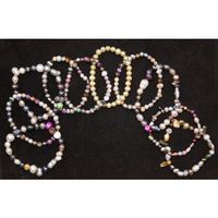 Fresh Water Pearl Bracelet Jewellery Set x10 Rainbow Colours