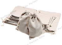 50 pcs 7"x9" Wedding Hessian Burlap Jute Favor Gift Bags Drawstring Pouch Favor Bags Jewelry Pouch Favor Bags FB104