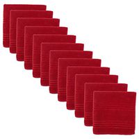 DII Microfiber Multi-Purpose Cleaning, 13" by 13", Cloth Red 12 Piece