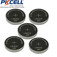 3.6V LIR2032 Rechargeable Li-ion Cell Button Coins Battery 5PC