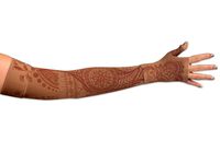 Lympediva Bodhi - Mocha Compression Armsleeve Only (hand not included) 30-40 mmHg Medium with Diamond Band