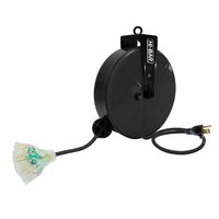 Hi-Bar Three Outlet (Triple Tap) Retractable Cord Reel - 25 feet 16/3 SJT
