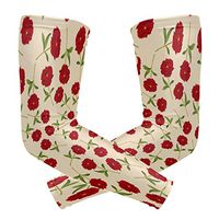 Men's UV Protection Arm Sleeve Red Peony Compression Arm Sleeve, Skin Protection Cooler Cycling Sleeves for Outdoor Activities to Cover Arms
