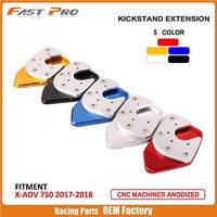 Frames & Fittings CNC Foot Side Stand Plate Pad Enlarger Extension Pad for Honda X-ADV 750 X-ADV750 17 18 2017 2018 - (Color: Black)