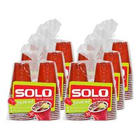Solo Cup Red Squared Plastic Party Cups, 18 Ounce, 180 Count