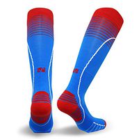 Vitalsox Italian Premium Patented Graduated Compression Silver Drystat Running Socks(1Pair-Compression), Turquoise, Medium