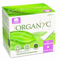 ORGANYC Hypoallergenic 100% Organic Cotton Panty Liners, 24-count Boxes (Pack of 2)