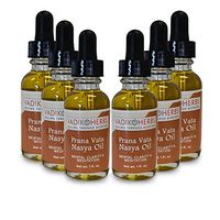 Prana Vata Nasya Oil - Herbal Nasal Drops for Clarity of Mind, Decrease Anxiety, Improve Concentration, Soothe Headaches (6 Pack)