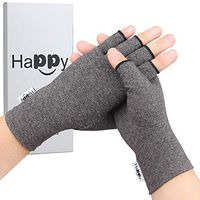 Compression Arthritis Gloves, Fingerless Hand Gloves for Rheumatoid & Osteoarthritis - Joint Pain and Carpel Tunnel Relief-Men & Women (Medium)