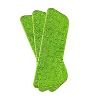 Microfiber Spray Mop Replacement Heads, Replacement Mop Pads for Wet Dry, Suitable for Kitchen Grease Cleaning, Reusable Washable (Green, 3 Pack)