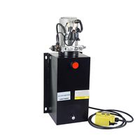 Fisters Hydraulic Pump Unit 16 Quart Single Acting Hydraulic Power 12V DC Steel Tank Hydraulic Pump Power Unit for Dump Trailer Car Lifting (16 Quart Steel Single Acting)