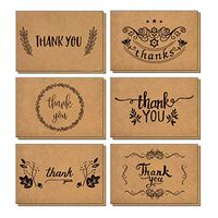SHIRLOQ 120 Boxed Quality Kraft Thank You Cards Complete with 120 Envelopes and 120 Stickers for Added Security