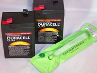 2 Pack of Dura6-5F Batteries with a Glow Stick.