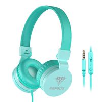 BENGOO KH1 [updated] Kids Headphones Over-Ear/On-Ear, 3.5mm Jack Wired Headphones for Kids - HD Stereo Sound 80dB Volume Limited, Foldable Tangle-Free Over Ear Headphones for Children/Boys/Girls/Teens