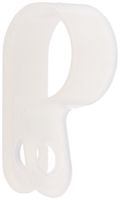 Standard Duty Nylon Cable Clamp, 0.5" Diameter, 0.375" Width, Natural