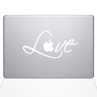 The Decal Guru 1780-MAC-13A-W Love's Signature Decal Vinyl Sticker, 13" MacBook Air, White