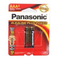 2 Pack Panasoni Batteries Alkaline AAA, Case of 12