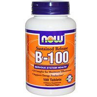 Now Foods, B-100, Sustained Release, 100 Tablets - 2PC