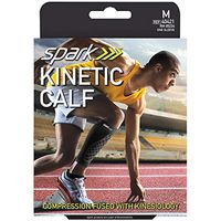 Spark Kinetic Calf Sleeve Compression Calf Support with Embedded Kinesiology Tape Size Large