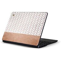 Skinit Decal Laptop Skin for Chromebook 3 11.6in 500c13-k01 - Officially Licensed Originally Designed Rose Gold Herringbone Design