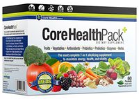 Core Health Pack 60 Packets - Enzymes, 15 Strains of Probiotics and Prebiotics, Plant Based Antioxidants Vitamins and Minerals