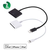 30 pin Charge & Sync Cable Adapter Converter for Apple iPhone Xs/Xs max/x ,iPhone 8/8plus ,iPhone 7/ 7 Plus,iphone 6s/6s Plus, iphone 5s/5c, iPad(Black and White)