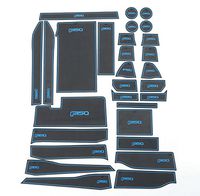 Niceautoitem 29pcs Blue Non-Slip Door Gate Slot Mats Carpets Position Cup Holder Cup Pads for Ford F-150 2015 UP