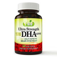 Super DHA 630mg, 60 Softgels 3rd Party Tested - NO Fish-Burps & Improved Absorption
