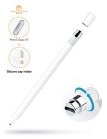 Stylus Pens for Touch Screens, Compatible with iPhone iPad and Other Tablet Fine Point Stylist Active Stylus Pen Pencil Rotary Switch (White)
